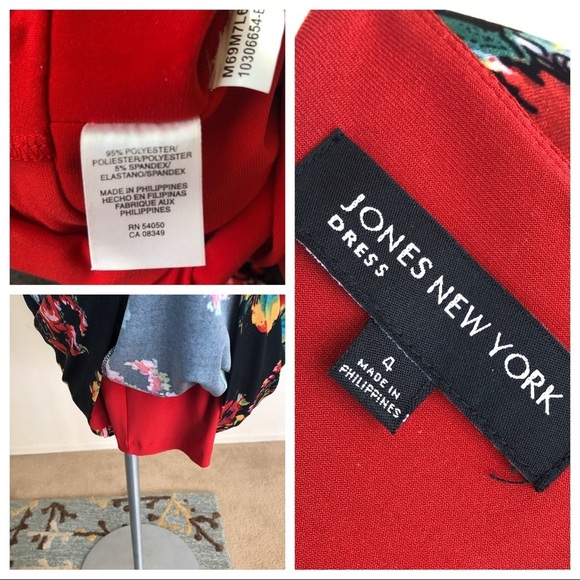 Jones New York Floral Dress size 4 - Picture 5 of 8